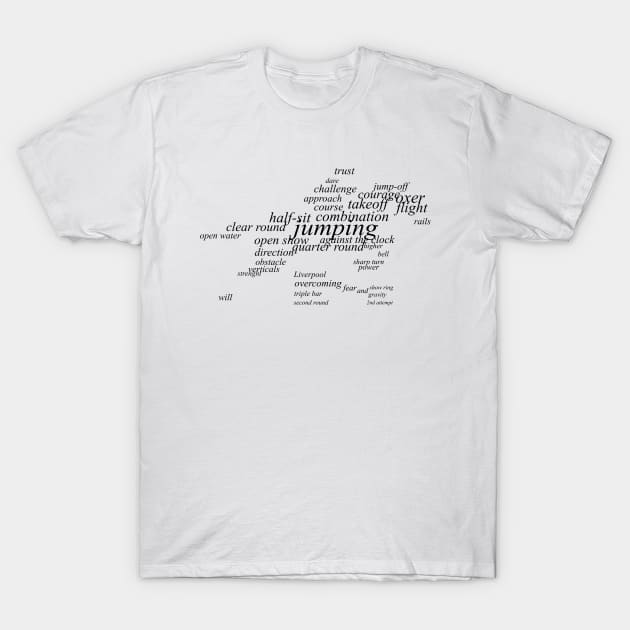 Equestrian Dictionary - Jumping (light) T-Shirt by ThunderboltFire